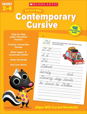 Scholastic Success with Contemporary Cursive Grades 2-4 Workbook by Scholastic Teaching Resources