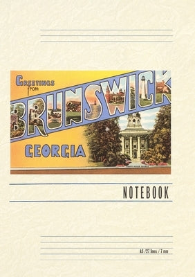 Vintage Lined Notebook Greetings from Brunswick by Found Image Press