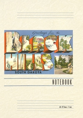 Vintage Lined Notebook Greetings from the Black Hills by Found Image Press