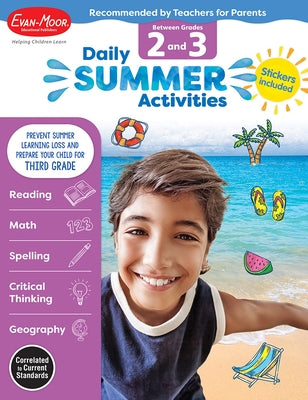 Daily Summer Activities: Between 2nd Grade and 3rd Grade, Grade 2 - 3 Workbook by Evan-Moor Educational Publishers