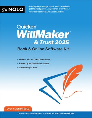 Quicken Willmaker & Trust 2025: Book & Online Software Kit by Nolo, Editors Of