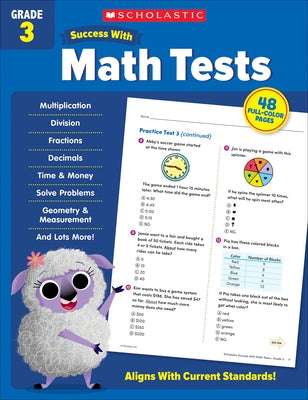 Scholastic Success with Math Tests Grade 3 Workbook by Scholastic Teaching Resources