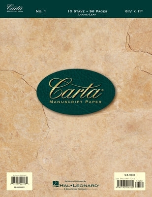 Carta Manuscript Paper No. 1 - Basic by Hal Leonard Corp
