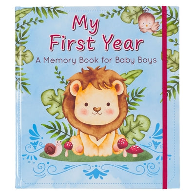 With Love My First Year a Memory Book for Baby Boys Blue Keepsake Photo Book by Christian Art Gifts