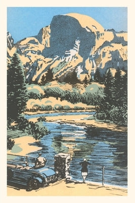 Vintage Journal Scenic Vista Woodcut by Found Image Press