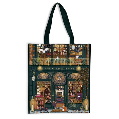 Gilded Spine Reusable Shopping Bag by Galison