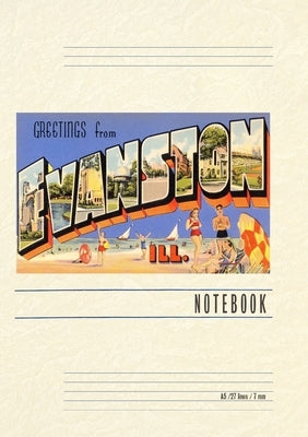 Vintage Lined Notebook Greetings from Evanston, Illinois by Found Image Press