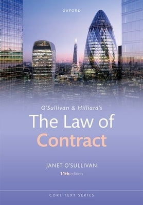 Osullivan & Hilliards the Law of Contract 11E Paperback by O'Sullivan