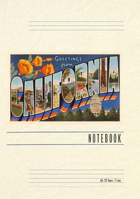 Vintage Lined Notebook Greetings from California by Found Image Press