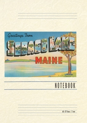 Vintage Lined Notebook Greetings from Sebago Lake by Found Image Press