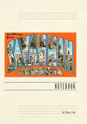 Vintage Lined Notebook Greetings from Savannah by Found Image Press