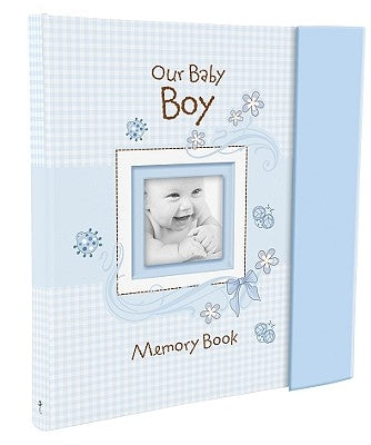 Christian Art Gifts Boy Baby Book of Memories Blue Keepsake Photo Album Our Baby Boy Memory Book Baby Book with Bible Verses, the First Year by Christian Art Gifts