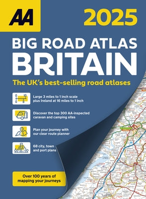 AA Big Road Atlas Britain 2025 Spiral by Publishing, Aa