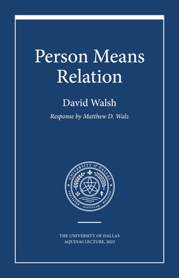 Person Means Relation by Walsh, David