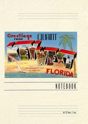 Vintage Lined Notebook Greetings from Quaint Key West, Florida by Found Image Press