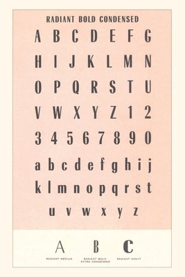 Vintage Journal Font Sample Chart, Radiant by Found Image Press