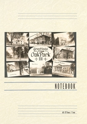 Vintage Lined Notebook Greetings from Oak Park, Illinois by Found Image Press