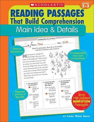 Reading Passages That Build Comprehension: Main Idea and Details Grades 2-3 by Beech, Linda