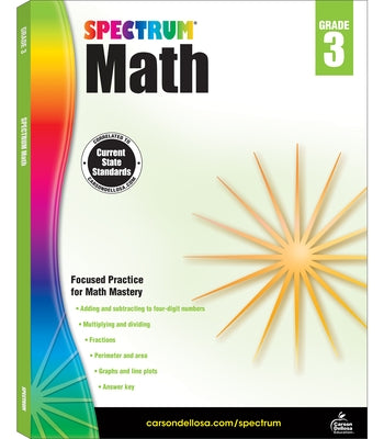 Spectrum Math Workbook, Grade 3: Volume 4 by Spectrum