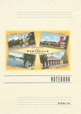 Vintage Lined Notebook Greetings from Marysville by Found Image Press