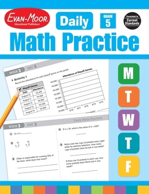 Daily Math Practice, Grade 5 Teacher Edition by Evan-Moor Educational Publishers