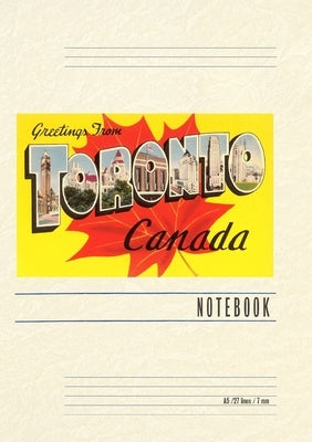 Vintage Lined Notebook Greetings from Toronto, Canada by Found Image Press