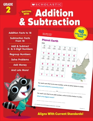 Scholastic Success with Addition & Subtraction Grade 2 Workbook by Scholastic Teaching Resources