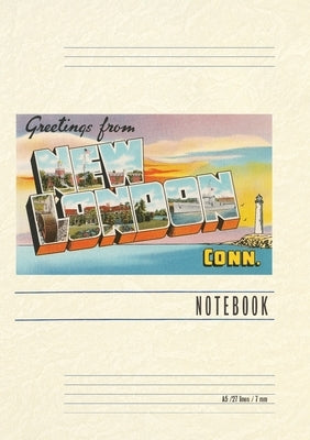 Vintage Lined Notebook Greetings from New London by Found Image Press