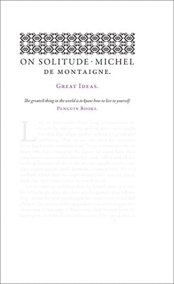 On Solitude by de Montaigne, Michel