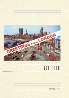 Vintage Lined Notebook Greetings from London, England by Found Image Press