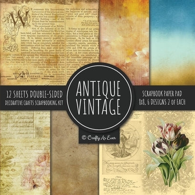 Antique Vintage Scrapbook Paper Pad 8x8 Decorative Scrapbooking Kit Collection for Cardmaking, DIY Crafts, Creating, Old Style Theme, Multicolor Desig by Crafty as Ever