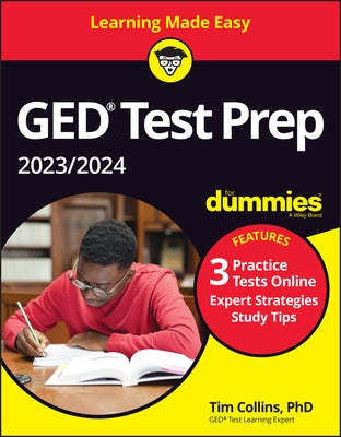 GED Test Prep 2023 / 2024 for Dummies with Online Practice by Collins, Tim