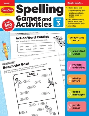 Spelling Games and Activities, Grade 3 Teacher Resource by Evan-Moor Educational Publishers