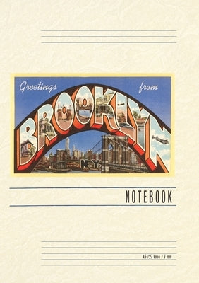Vintage Lined Notebook Greetings from Brooklyn, New York City by Found Image Press