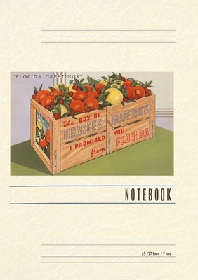 Vintage Lined Notebook Florida Greetings, Orange Crate by Found Image Press