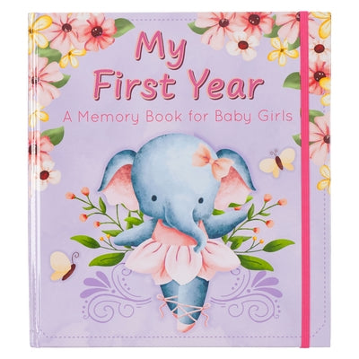 With Love My First Year a Memory Book for Baby Girls Purple Keepsake Photo Book by Christian Art Gifts
