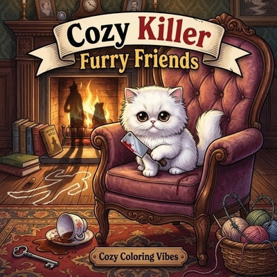 Cozy Killer Furry Friends: Easy Bold Line Coloring Book for Adults Whimsical Spooky Animal Mystery Scenes, Dark Cute Parody, Playful Crime Aesthetic & by Vibes, Cozy Coloring