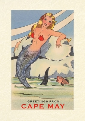 Vintage Lined Notebook Greetings from Cape May, Mermaid by Found Image Press