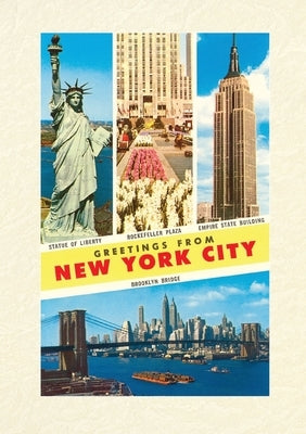 Vintage Lined Notebook Scenes, Greetings from New York City by Found Image Press