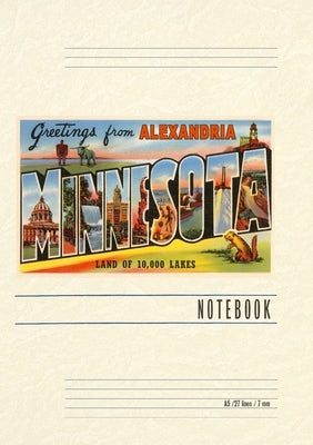 Vintage Lined Notebook Greetings from Alexandria, Minnesota by Found Image Press