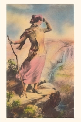 Vintage Journal Woman on Cliff Edge by Found Image Press