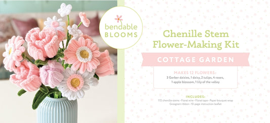 Bendable Blooms Chenille Stem Flower-Making Kit Cottage Garden: Everything You Need to Make a Beautiful Floral Bouquet: Over 150 Chenille Stems with F by Better Day Books