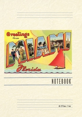 Vintage Lined Notebook Greetings from Miami, Florida by Found Image Press