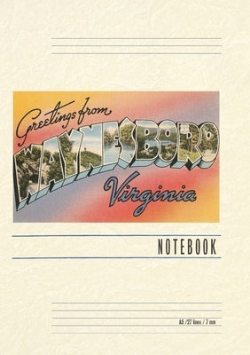 Vintage Lined Notebook Greetings from Waynesboro by Found Image Press