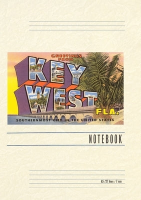 Vintage Lined Notebook Greetings from Key West, Florida by Found Image Press