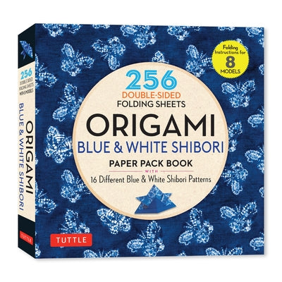 Origami Blue & White Shibori Paper Pack Book: 256 Double-Sided Folding Sheets (Includes Instructions for 8 Models) by Tuttle Studio