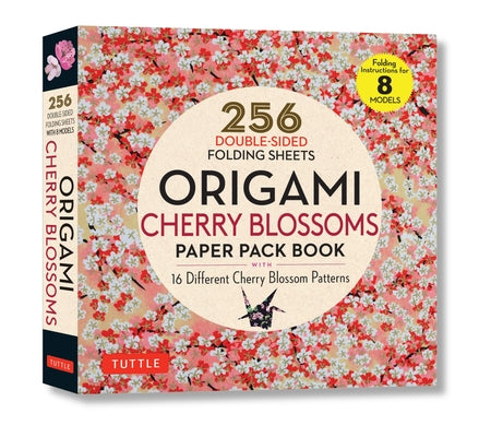 Origami Cherry Blossoms Paper Pack Book: 256 Double-Sided Folding Sheets with 16 Different Cherry Blossom Patterns with Solid Colors on the Back (Incl by Tuttle Studio