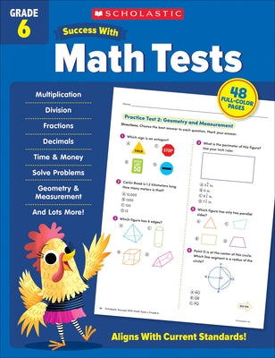 Scholastic Success with Math Tests Grade 6 Workbook by Scholastic Teaching Resources