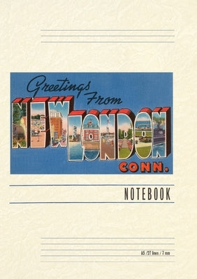 Vintage Lined Notebook Greetings from New London by Found Image Press