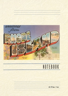Vintage Lined Notebook Greetings from Rhode Island by Found Image Press